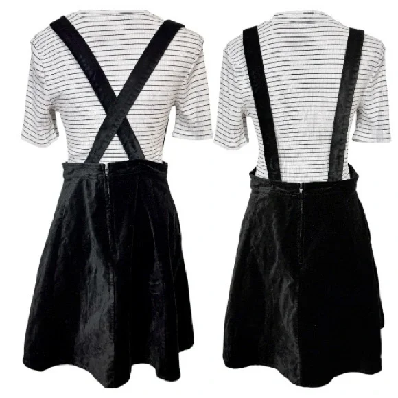 ModCloth velvet pinafore dress jumper Cupcake consultant size Large NWT - Picture 6 of 17